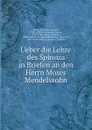Ueber die Lehre des Spinoza in Briefen an den Herrn Moses Mendelssohn - Friedrich Heinrich Jacobi