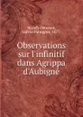 Observations sur l.infinitif dans Agrippa d.Aubigne - Valfrid Palmgren Munch-Petersen