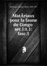 Matariaux pour la faune du Congo - Boulenger George Albert