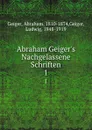 Abraham Geiger.s Nachgelassene Schriften - Abraham Geiger