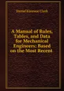 A Manual of Rules, Tables, and Data for Mechanical Engineers - Daniel Kinnear Clark
