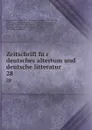Zeitschrift fur deutsches altertum und deutsche litteratur - Moriz Haupt