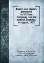 Essays and studies presented to William Ridgeway - William Ridgeway