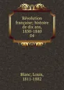 Revolution francaise - Louis Blanc