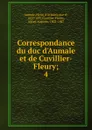 Correspondance du duc d.Aumale et de Cuvillier-Fleury - Henri d'Orléans Aumale