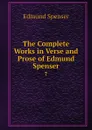 The Complete Works in Verse and Prose of Edmund Spenser. 7 - Spenser Edmund