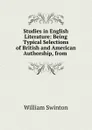 Studies in English Literature - William Swinton