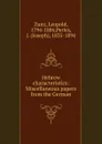 Hebrew characteristics - Leopold Zunz
