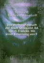 Das Verfestungsbuch der Stadt Stralsund - Ferdinand Frensdorff Stralsund