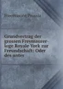 Grundvertrag der grossen Freymaurer-loge Royale York zur Freundschaft - Freemasons Prussia