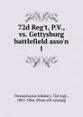 72d Reg.t, P.V., vs. Gettysburg battlefield asso.n - Pennsylvania infantry 72d regt