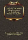 Record of the Rhode Island excursion to Gettysburg, October 11-16, 1886 - Horatio Rogers