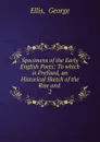 Specimens of the Early English Poets - George Ellis