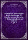 Repertoire methodique et alphabetique de legislation, de doctrine et de jurisprudence en matiere - Armand Dalloz