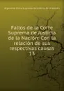 Fallos de la Corte Suprema de Justicia de la Nacion - Argentina Corte Suprema de Justicia de la Nación