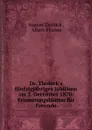Dr. Tholuck.s funfzigjahriges Jubilaum am 2. December 1870 - August Tholuck
