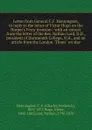 Letter from General C.F. Henningsen, in reply to the letter of Victor Hugo on the Harper.s Ferry invasion - H. C. O. Huss