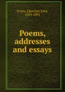 Poems, addresses and essays - Llewelyn John Evans