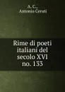 Rime di poeti italiani del secolo XVI. no. 133 - Antonio Ceruti