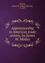 Apprenticeship in American trade unions, by James M. Motley - James Marvin Motley