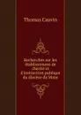 Recherches sur les etablissemens de charite et d.instruction publique du diocese du Mans - Thomas Cauvin