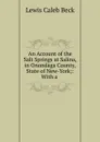 An Account of the Salt Springs at Salina, in Onondaga County, State of New-York;: With a . - Lewis Caleb Beck