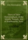 Diary of John Manningham, of the Middle Temple, and of Bradbourne, Kent . - John Manningham