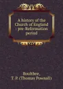 A history of the Church of England : pre-Reformation period - Thomas Pownall Boultbee