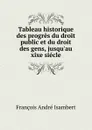 Tableau historique des progres du droit public et du droit des gens, jusqu.au xixe siecle - François André Isambert