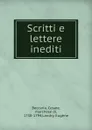Scritti e lettere inediti - Cesare Beccaria