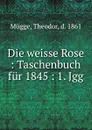 Die weisse Rose : Taschenbuch fur 1845 : 1. Jgg. - Theodor Mügge