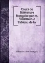 Cours de litterature francaise par m. Villemain .: Tableau de la . - Villemain Abel-Francois