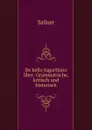 De bello Iugurthino liber: Grammatische, kritisch und historisch - Sallust