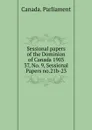 Sessional papers of the Dominion of Canada 1903. 37, No. 9, Sessional Papers no.21b-23 - Canada. Parliament