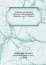 Anhang zu Homers Odyssee. Schulausgabe. Besorgt von C. Hentze. 1 - Karl Friedrich Ameis
