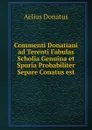 Commenti Donatiani ad Terenti Fabulas Scholia Genuina et Spuria Probabiliter Separe Conatus est - Aelius Donatus
