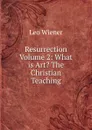Resurrection Volume 2: What is Art. The Christian Teaching - Leo Wiener