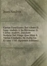 Cartas Familiares Del Abate D. Juan Andres A Su Hermano D. Carlos Andres, Dandole Noticia Del Viage Que Hizo A Varias Ciudades De Italia En El Ano 1785 (Spanish Edition) - Juan Andrés