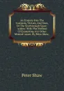 An Enquiry Into The Contents, Virtues, And Uses, Of The Scarborough Spaw-waters: With The Method Of Examining Any Other Mineral-water. By Peter Shaw, . - Peter Shaw