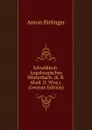 Schwabisch-Augsburgisches Worterbuch. (K. B. Akad. D. Wiss.). (German Edition) - Anton Birlinger