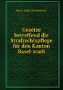 Gesetze betreffend die Strafrechtspflege fur den Kanton Basel-stadt - Basel-Stadt (Switzerland)