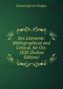Res Literariae: Bibliographical and Critical, for Oct. 1820 (Italian Edition) - Samuel Egerton Brydges