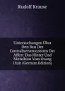 Untersuchungen Uber Den Bau Des Centralnervensystems Der Affen: Das Hinter Und Mittelhirn Vom Orang Utan (German Edition) - Rudolf Krause
