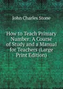 How to Teach Primary Number: A Course of Study and a Manual for Teachers (Large Print Edition) - John Charles Stone