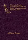 Silver in its Relation to Industry and Trade the Danger of Demonetizing it the United States - William Brown