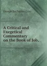 A Critical and Exegetical Commentary on the Book of Job, - George Buchanan Gray