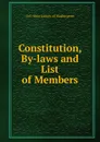 Constitution, By-laws and List of Members - D.C. Ohio society of Washington