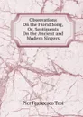 Observations On the Florid Song, Or, Sentiments On the Ancient and Modern Singers - Pier Francesco Tosi