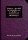 Physical Facts and Scriptural Record: Or, Eighteen Propositions for Geologists - William Brown Galloway