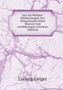 Aus Alt-Weimar: Mittheilungen Von Zeitgenossen Nebst Skizzen Und Ausfuhrungen (German Edition) - L. Geiger